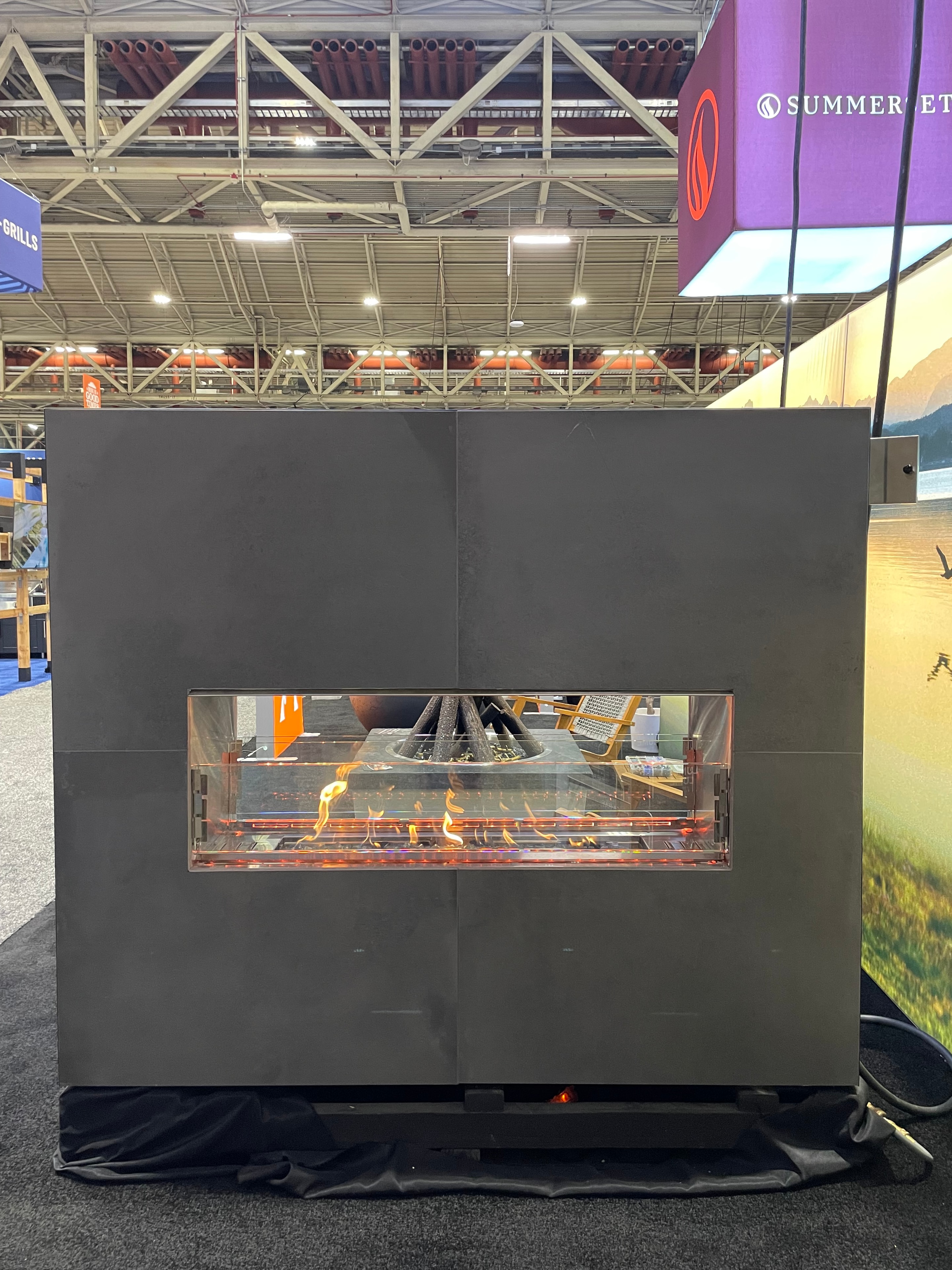 Stone outdoor kitchen countertop